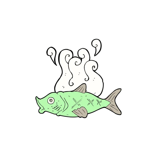 Karikatür koklamak balık — Stok Vektör