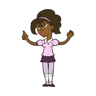 Çizgi film kadını.