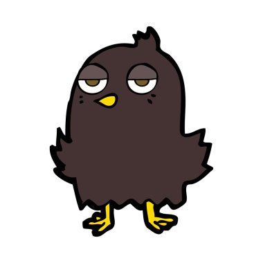 sıkılmış kuş çizgi film