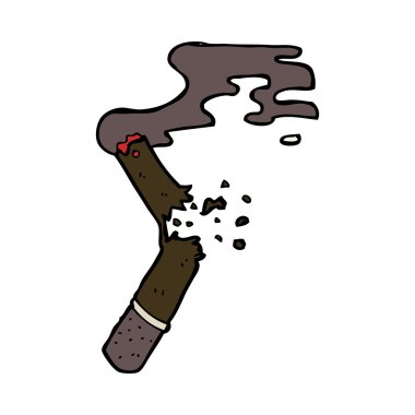 karikatür kırık puro