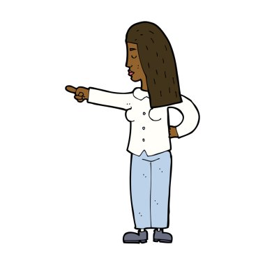 çizgi film kadın işaret