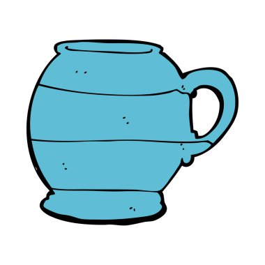 karikatür eski tarz kupa