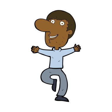 mutlu bir adam çizgi film