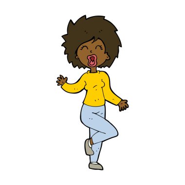 çizgi film kadın dans