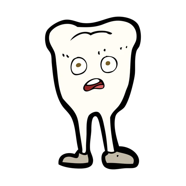 Cartoni animati ingiallimento dei denti — Vettoriale Stock