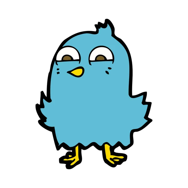 Drôle dessin animé oiseau — Image vectorielle