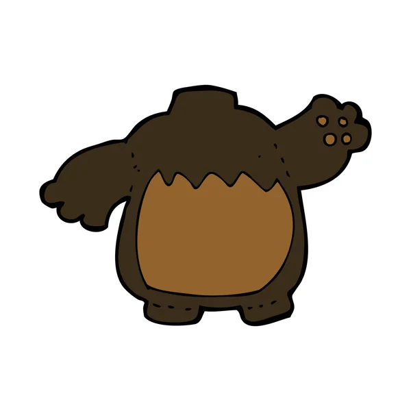 Cuerpo de oso negro de dibujos animados (mezclar y combinar dibujos animados o añadir propia foto — Vector de stock