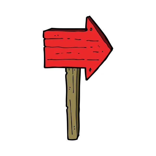 Caricatura signo de post — Vector de stock