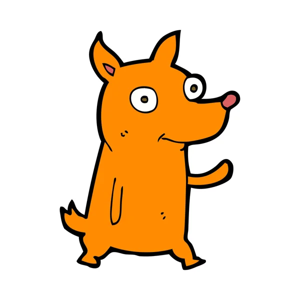 Kreslené psí mávání — Stockový vektor