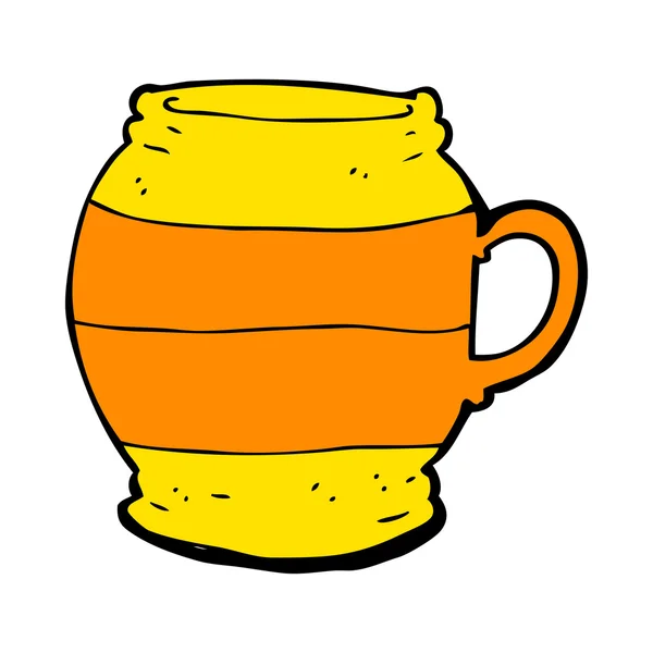 Caneca grande desenhos animados — Vetor de Stock