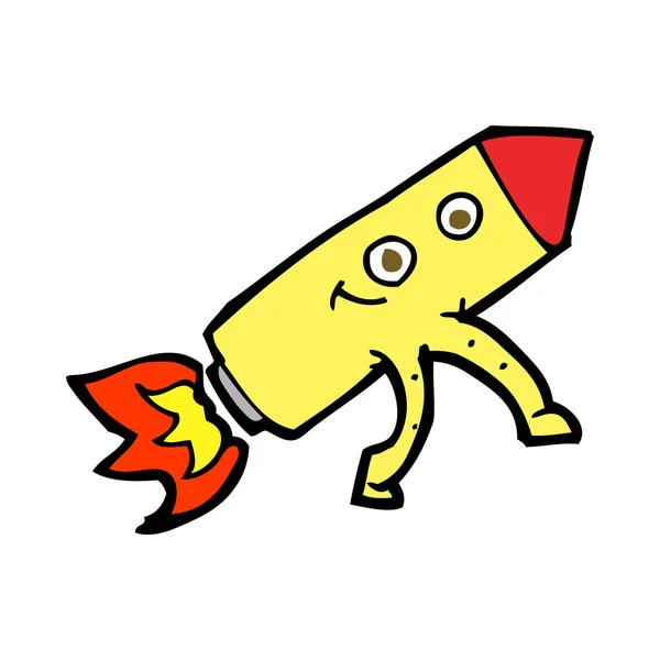 Cartoon gelukkig raket — Stockvector