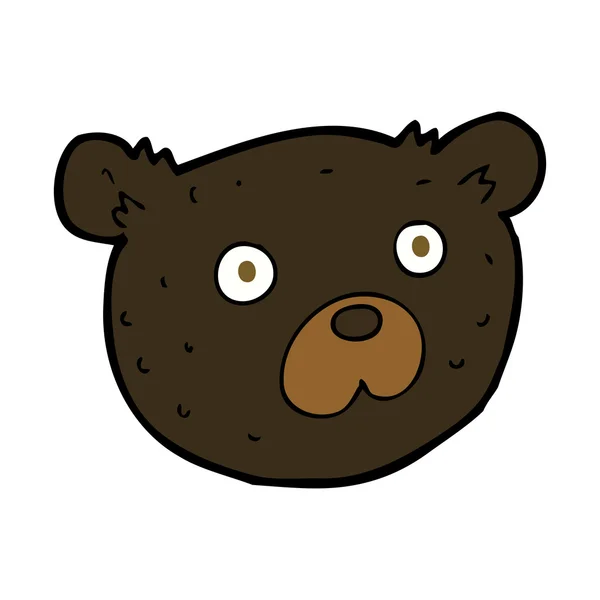 Urso preto dos desenhos animados — Vetor de Stock