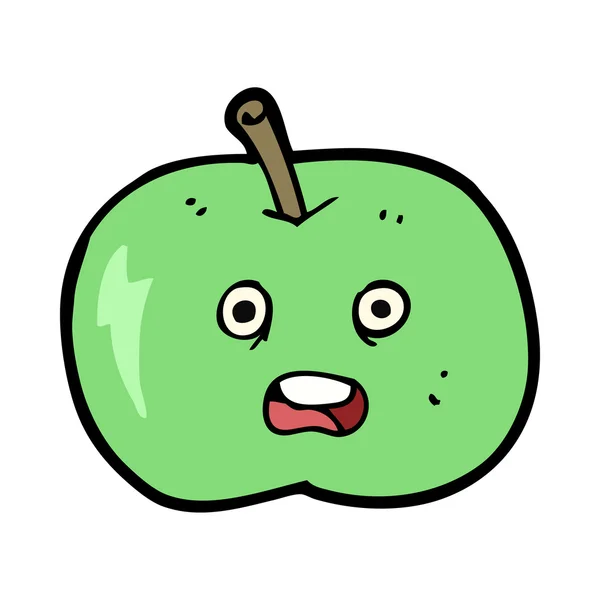 การ์ตูนส่องแสงแอปเปิ้ล — ภาพเวกเตอร์สต็อก