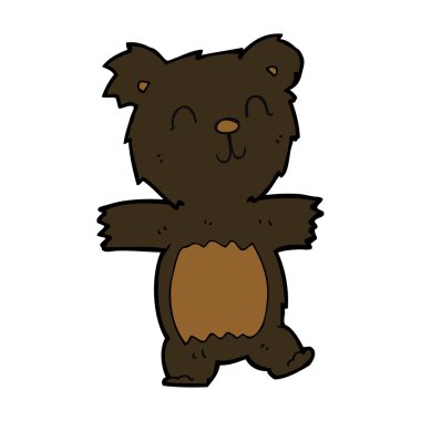 Tatlı siyah ayı yavrusu.