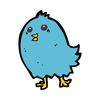 çizgi film mavi kuş