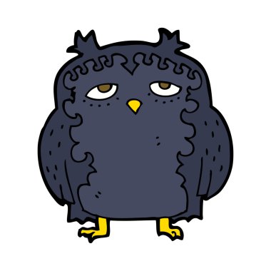 çizgi film akıllıca yaşlı baykuş