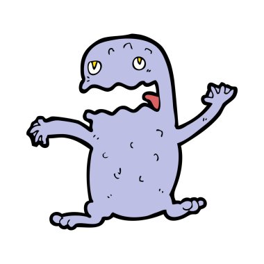 karikatür komik kurbağa