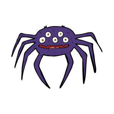 Halloween örümcek cartoon