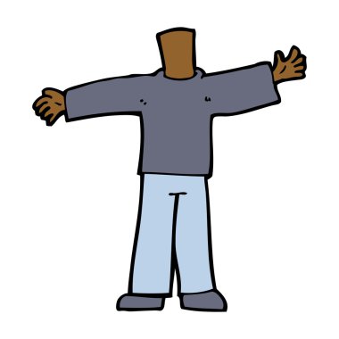 Cartoon vücut Kollarını açarak (mix ve maç karikatür veya eklemek kendi 