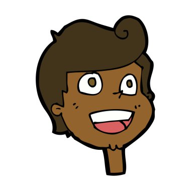 karikatür mutlu yüz