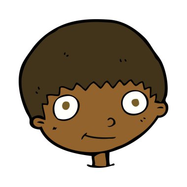 karikatür mutlu çocuk