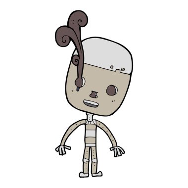 üzgün çizgi film robot