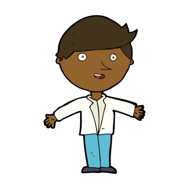 casual ceketli adamı çizgi film