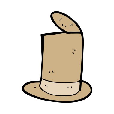 çizgi film eski silindir şapka