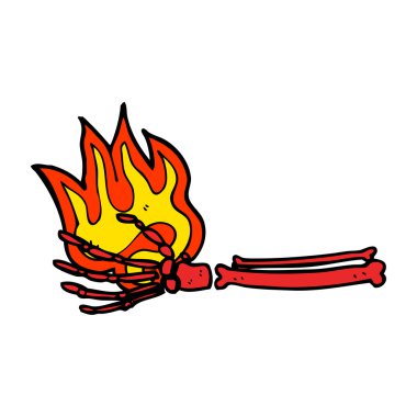 karikatür sihirli iskelet el