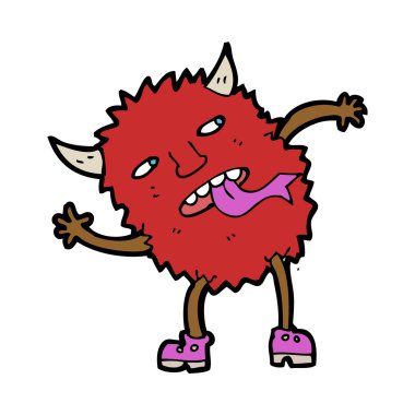 komik karikatür canavar