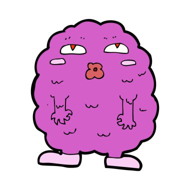 komik karikatür canavar