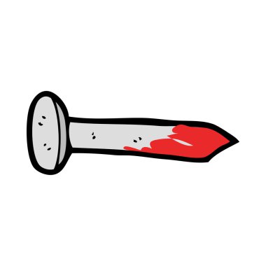 karikatür kanlı çivi