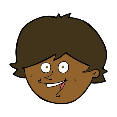 çizgi film mutlu çocuk yüzü