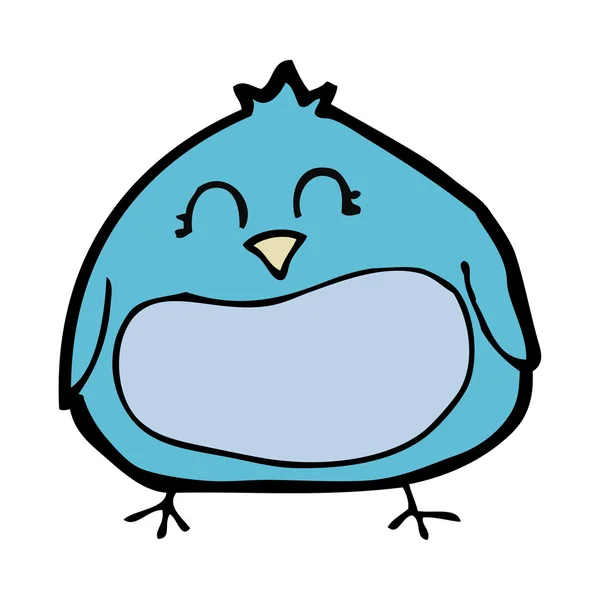 Pájaro gordo de dibujos animados — Vector de stock