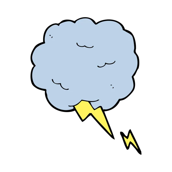 Dessin animé symbole nuage de tonnerre — Image vectorielle
