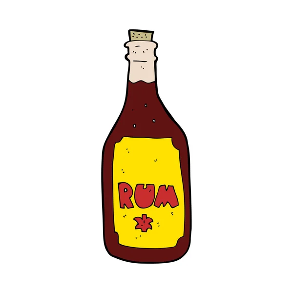 漫画のラム酒のボトル — ストックベクタ