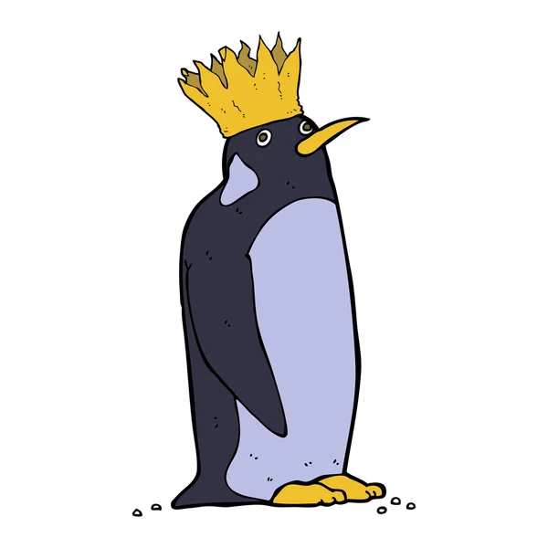 Tučňák císařský kreslený — Stockový vektor