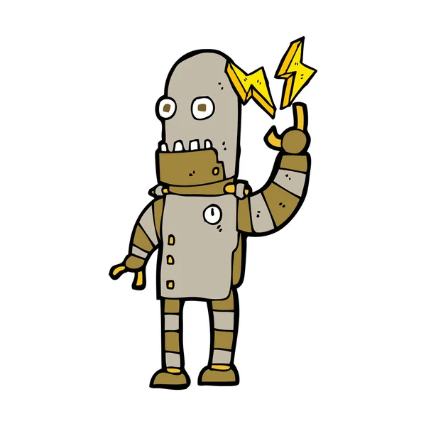 Robot de dibujos animados viejo — Vector de stock