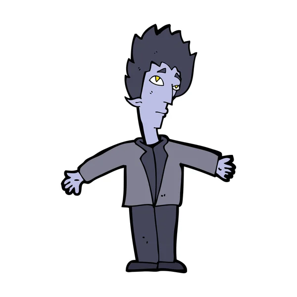 Homem vampiro dos desenhos animados — Vetor de Stock