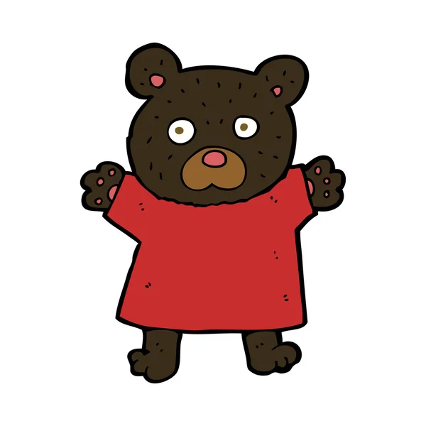 卡通片可爱的黑熊 — 图库矢量图片