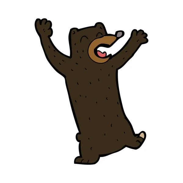 Dibujos animados oso negro — Archivo Imágenes Vectoriales