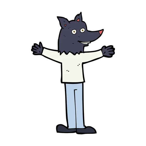 Hombre lobo de dibujos animados — Vector de stock