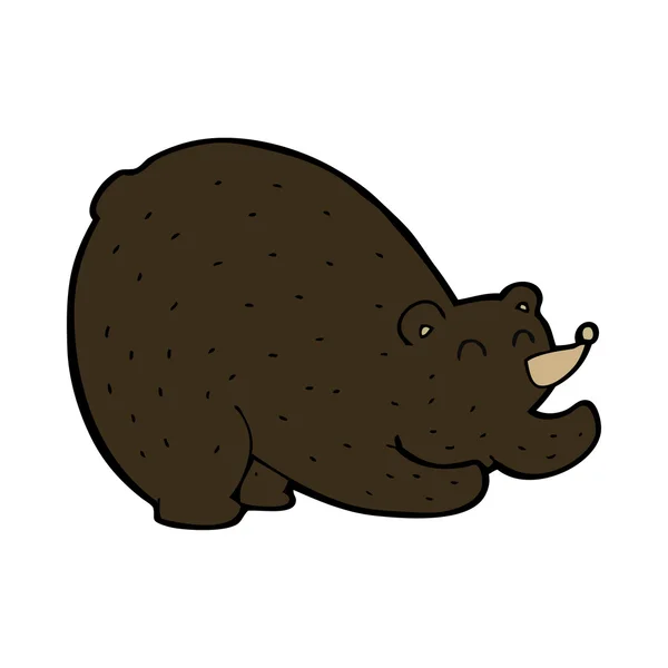Tecknad stretching svart björn — Stock vektor