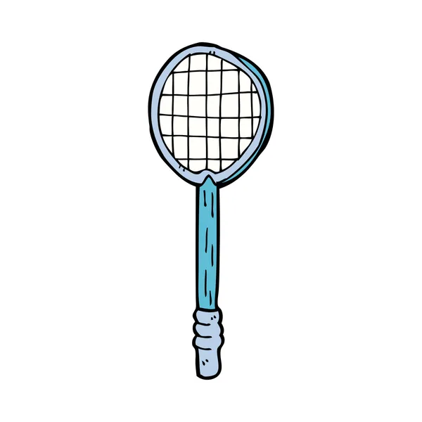 Vieille raquette de tennis dessin animé — Image vectorielle