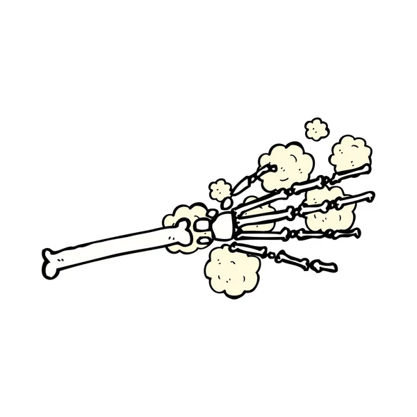 Cartone animato mano scheletro — Vettoriale Stock