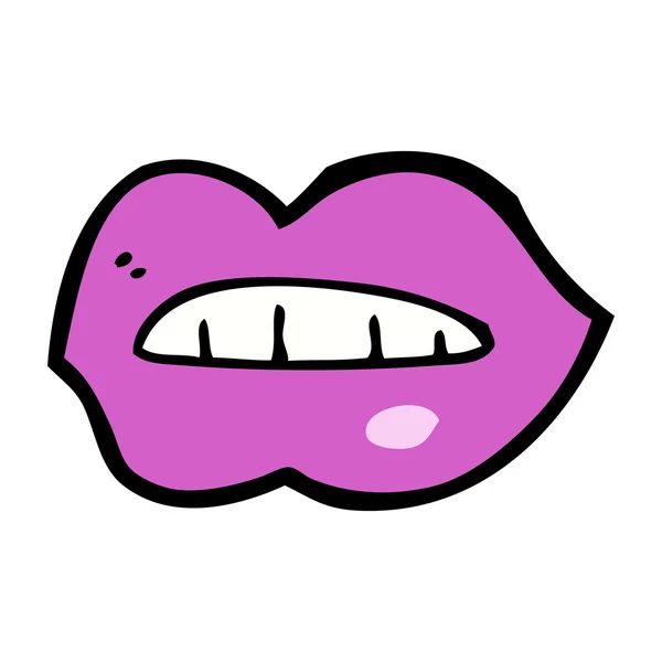 Desenhos animados lábios rosa — Vetor de Stock