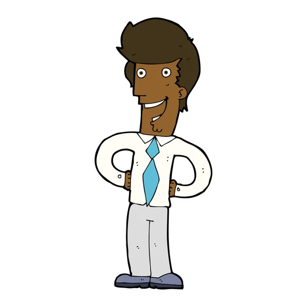 Cartoon gelukkig man — Stockvector