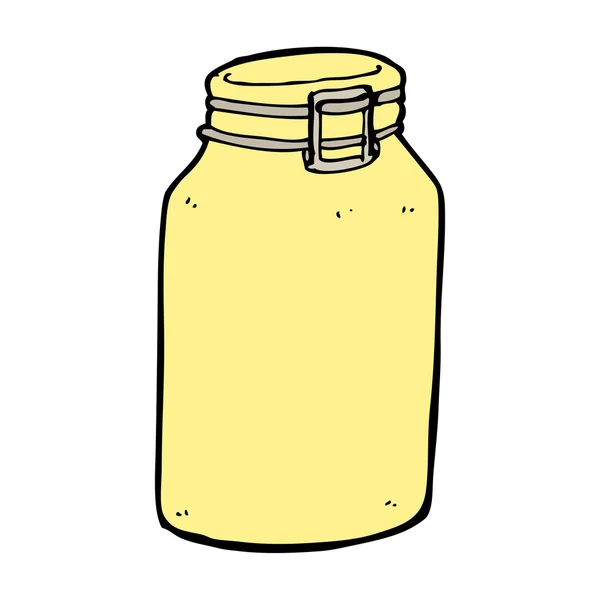 Cartoon glass jar — Stock Vector