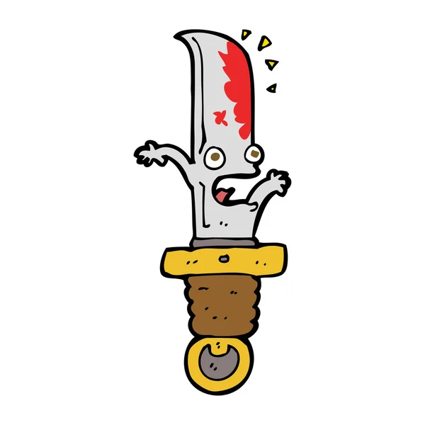 漫画おびえたナイフ — ストックベクタ