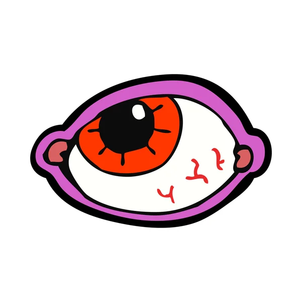 Spooky μάτι κινουμένων σχεδίων — Διανυσματικό Αρχείο